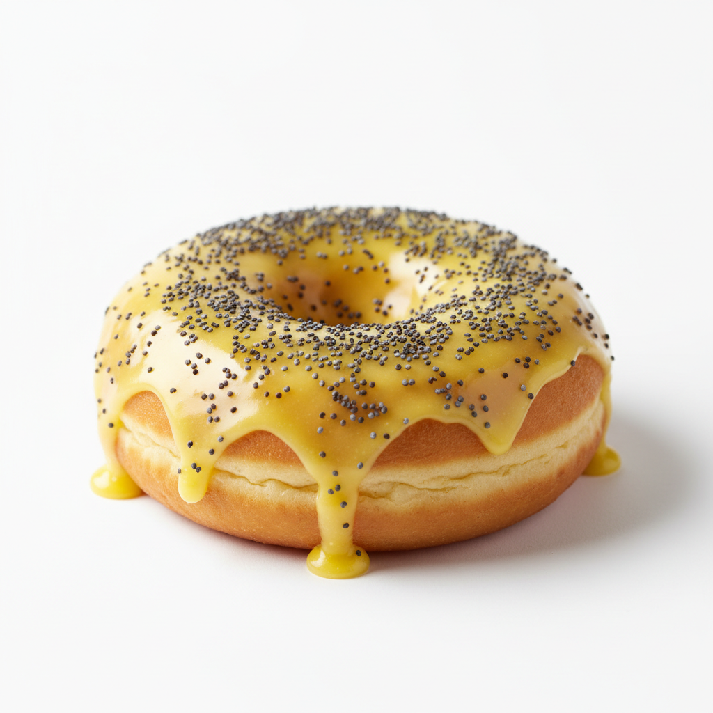 Vegan Lemon Poppyseed Mini donut
