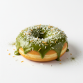 Vegan Matcha Coconut Mini donut on a clean white background